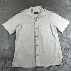 Vintage Levis Sportswear Safari Bush Shirt Men Large 70s Short Sleeve Workwear